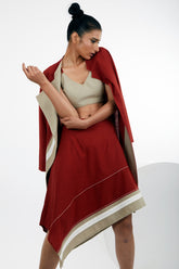 Beni - Madder Red Blazer & Skirt Set