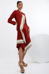 Beni - Madder Red Blazer & Skirt Set