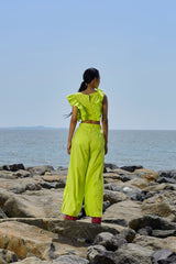 Neon Green High Waisted Trouser