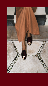 Artisanal Espadrille Mules - Burgundy