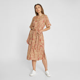 Dress Bornholm Palm Leaves Beige