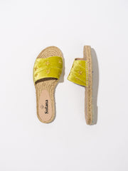 Artisanal Espadrille Slipper - Lime
