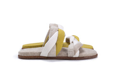 Ikaria Sandals - Beige/Mustard