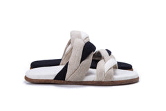 Ikaria Sandals - Black/White