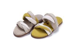 Ikaria Sandals - Beige/Mustard