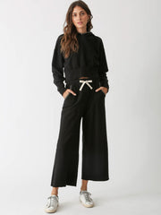 Coastline Cropped Hoodie - Onyx