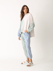 Ester Sweatpant - Block Palm Green/Blue