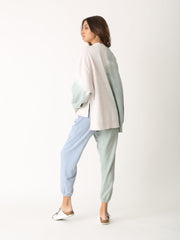 Neil Sweatshirt- Block Palm Green/Blue