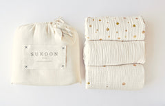 Mixed Gold Swaddle (set of 3)