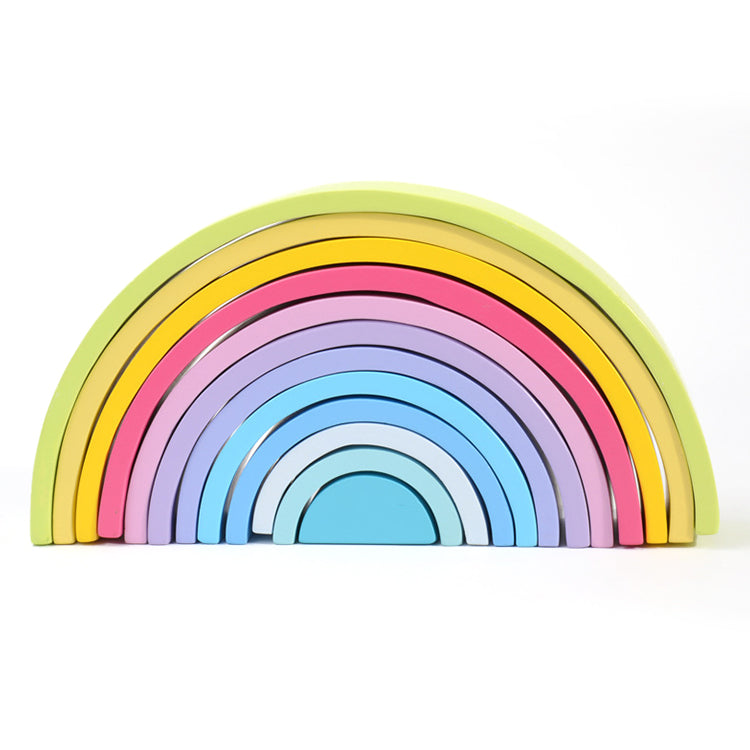 12 pcs Pastel Wooden Stacker 12 pcs Pastel Wooden Stacker