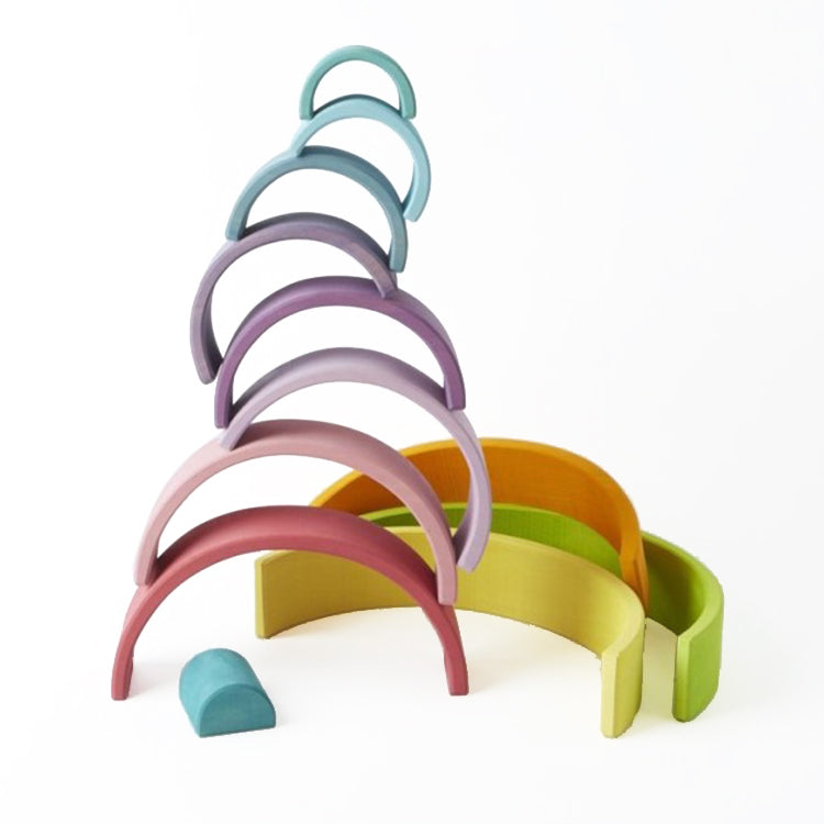 12 pcs Pastel Wooden Stacker 12 pcs Pastel Wooden Stacker