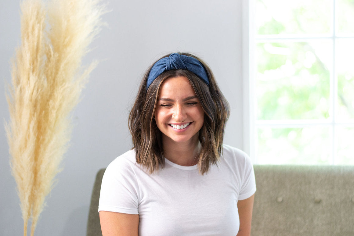Revived Denim Knotted Headband Revived Denim Knotted Headband