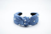 Revived Denim Pearl Headband