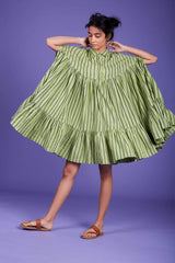 Cape Dress- Green