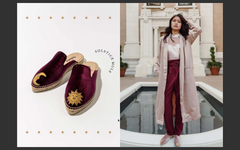 Artisanal Espadrille Mules - Burgundy