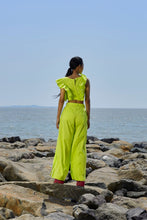 Load image into Gallery viewer, Neon Green Ruffle Top