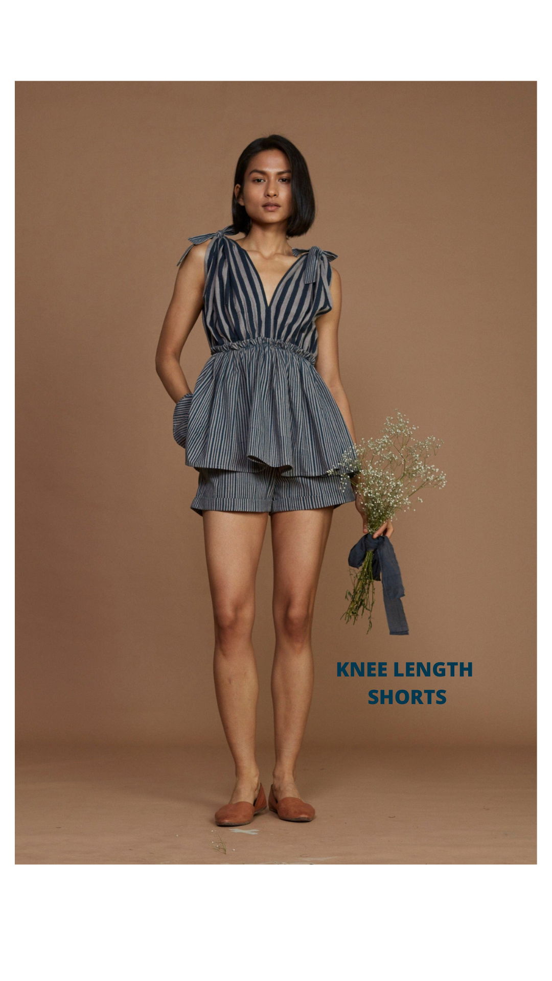 Mati Frill Top & Knee Length Shorts Co-Ord Set