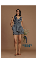 Load image into Gallery viewer, Mati Frill Top &amp; Knee Length Shorts Co-Ord Set