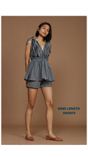 Load image into Gallery viewer, Mati Frill Top &amp; Knee Length Shorts Co-Ord Set