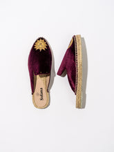 Load image into Gallery viewer, Artisanal Espadrille Mules - Burgundy