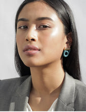 Load image into Gallery viewer, Hermes Earrings - Teal