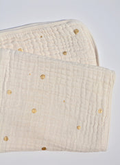 Baby Blanket Gold Dots