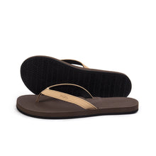 Load image into Gallery viewer, Color Combo Flip Flops Brown/ Light Brown