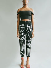 Load image into Gallery viewer, High Waisted Recycled Painted Jeans, Black Denim